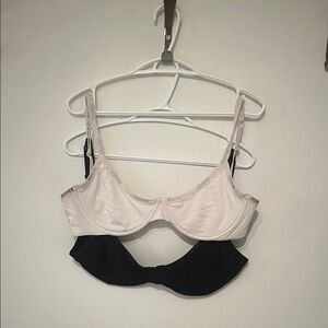 SKIMS Black and Cream Underwire Bras